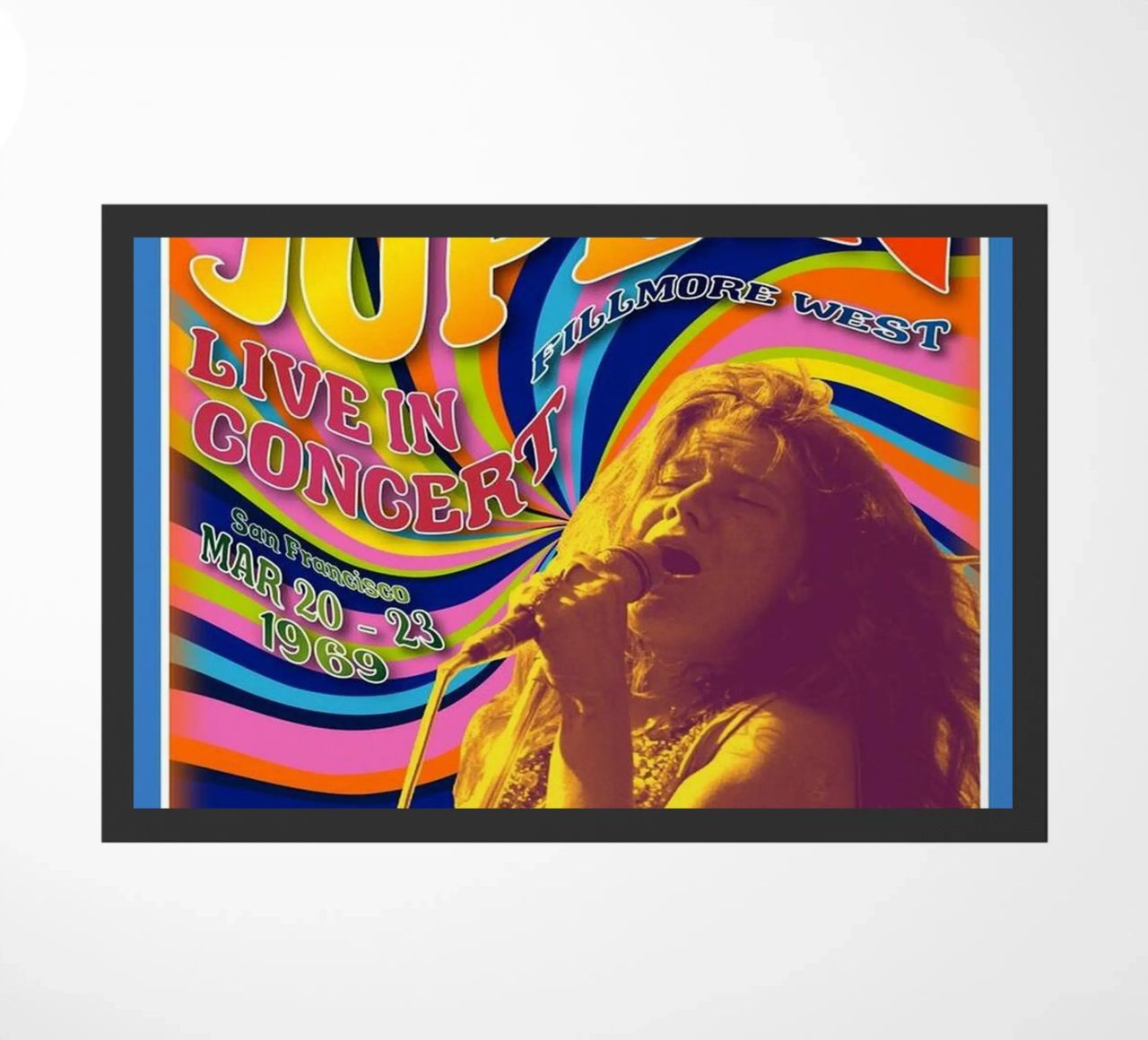 live concert janis joplin 1967 Poster paillasson de SoundStudio