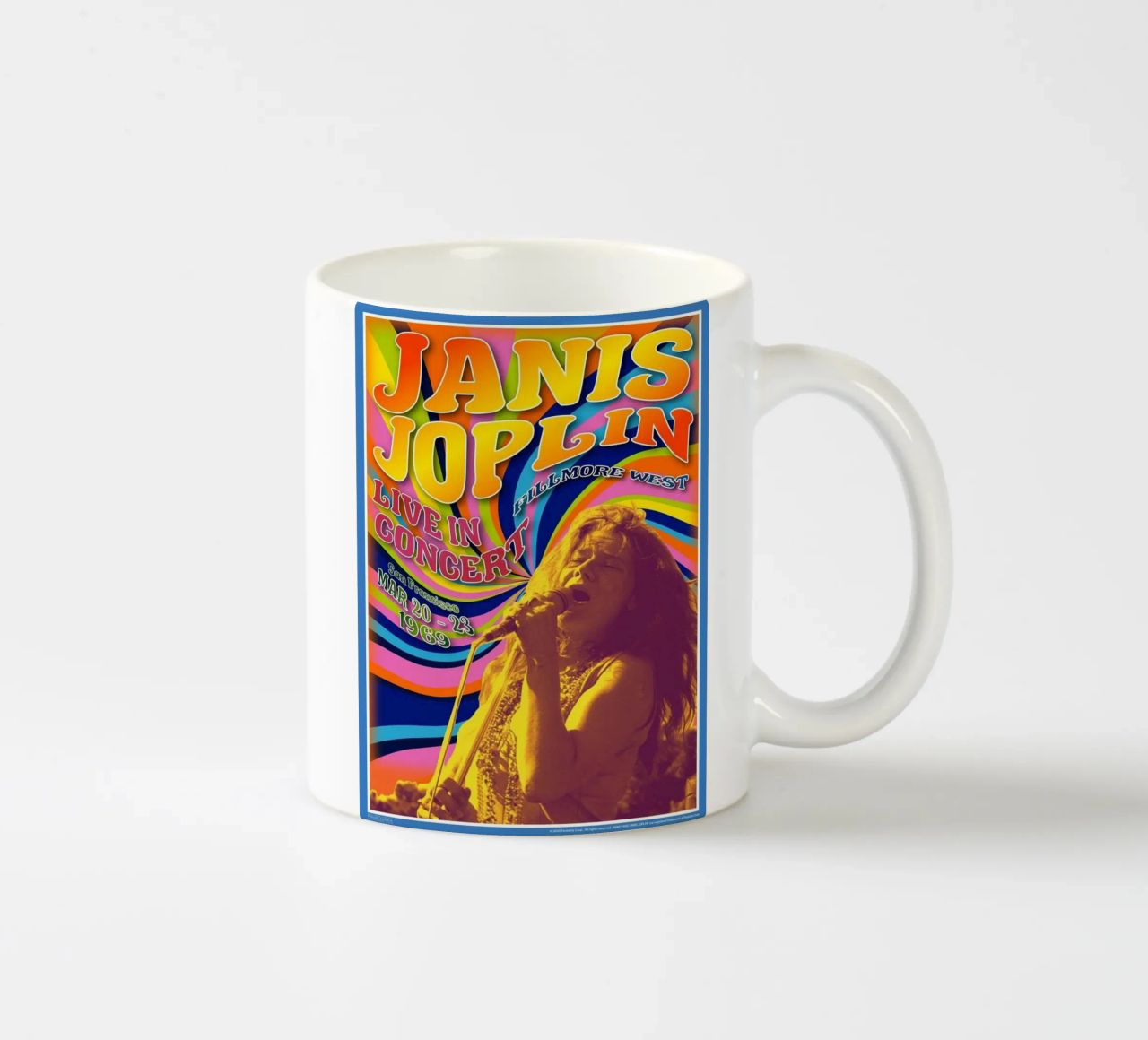 live concert janis joplin 1967 Poster mug en céramique de SoundStudio
