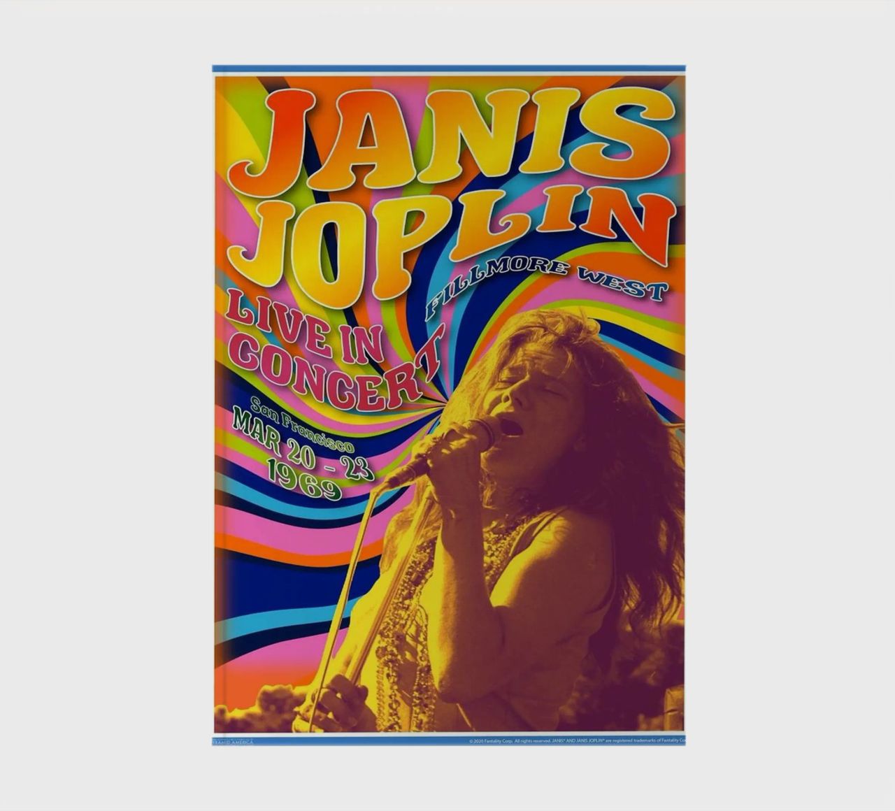 live concert janis joplin 1967 Poster carnet de notes de SoundStudio