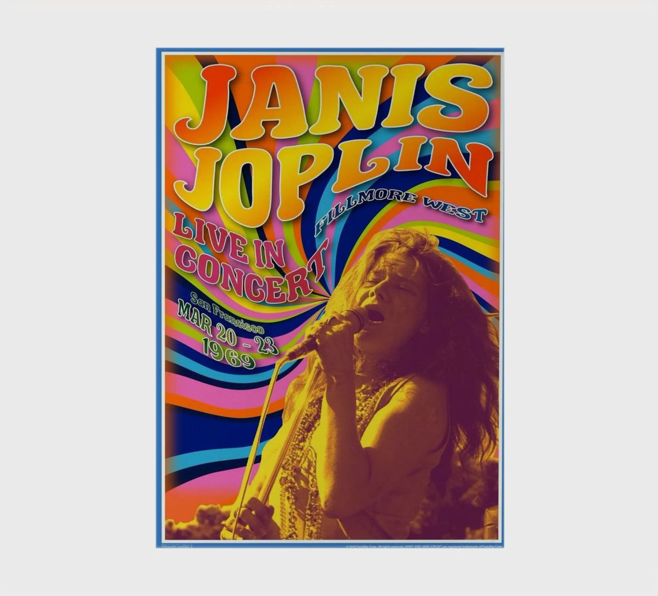 live concert janis joplin 1967 Poster carnet de notes de SoundStudio