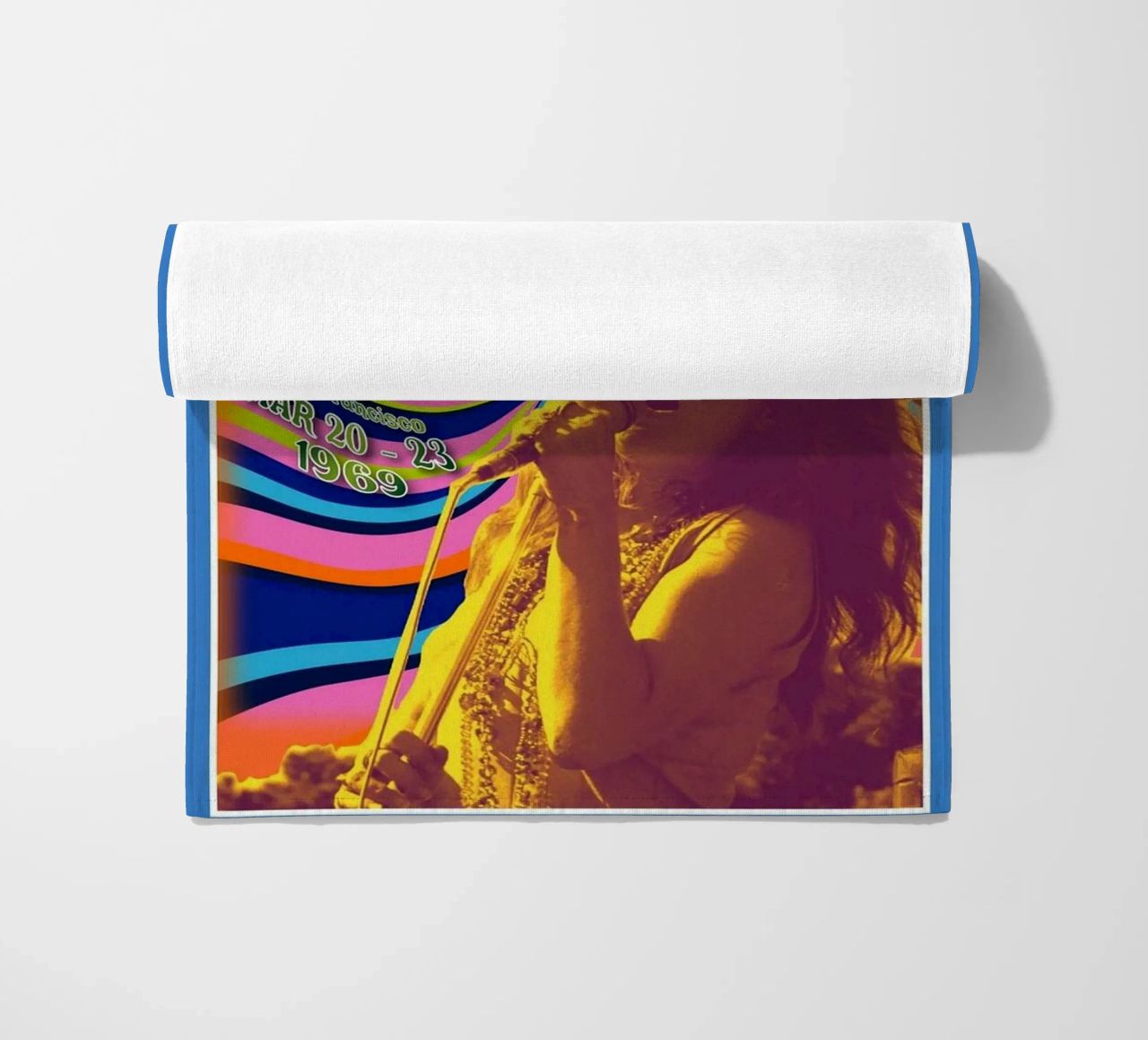 live concert janis joplin 1967 Poster serviette de plage de SoundStudio