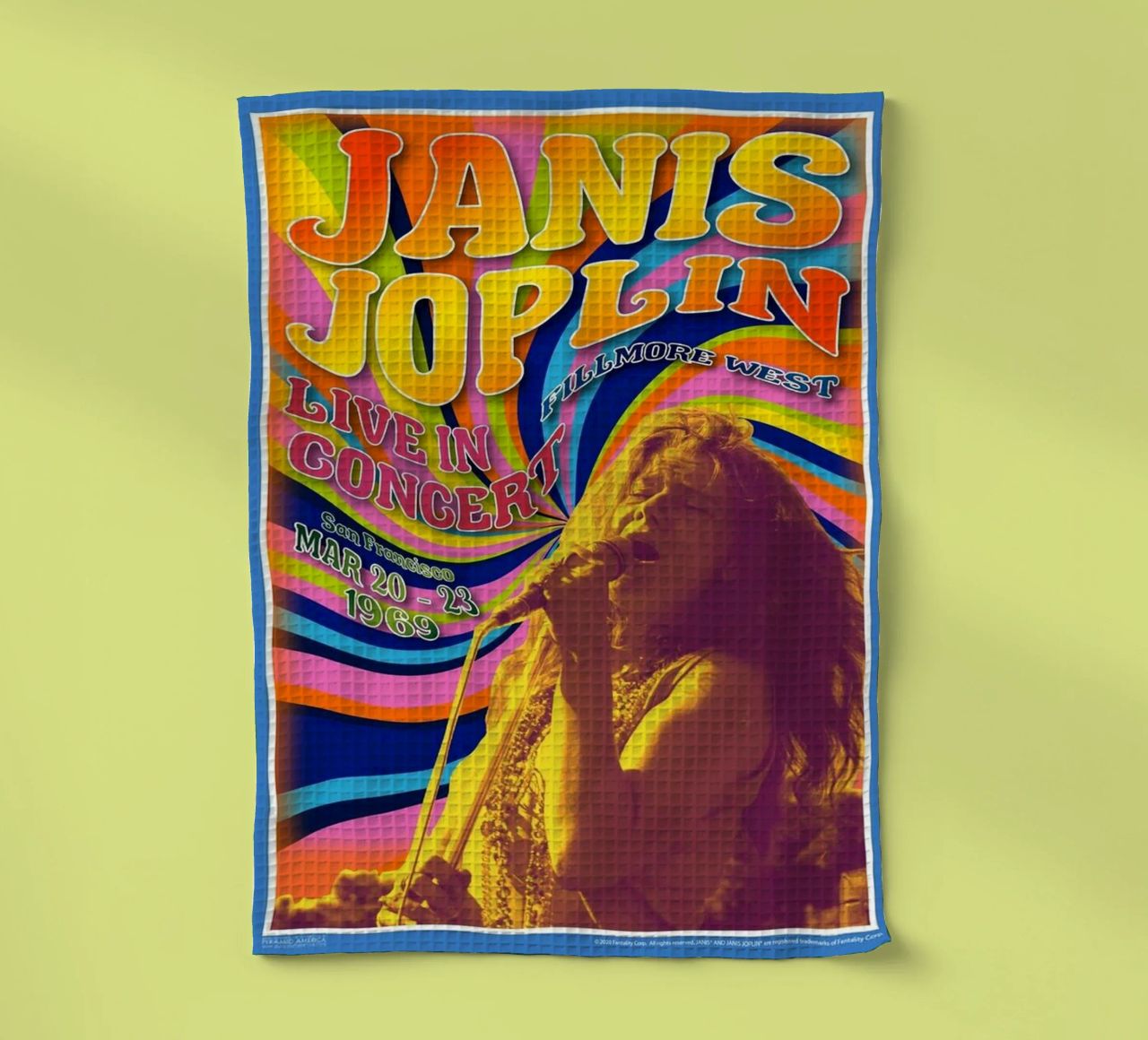 live concert janis joplin 1967 Poster torchon de SoundStudio