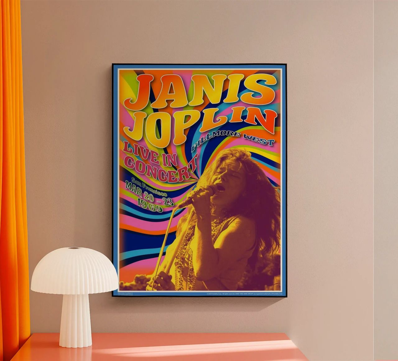 live concert janis joplin 1967 Poster plexiglas de SoundStudio