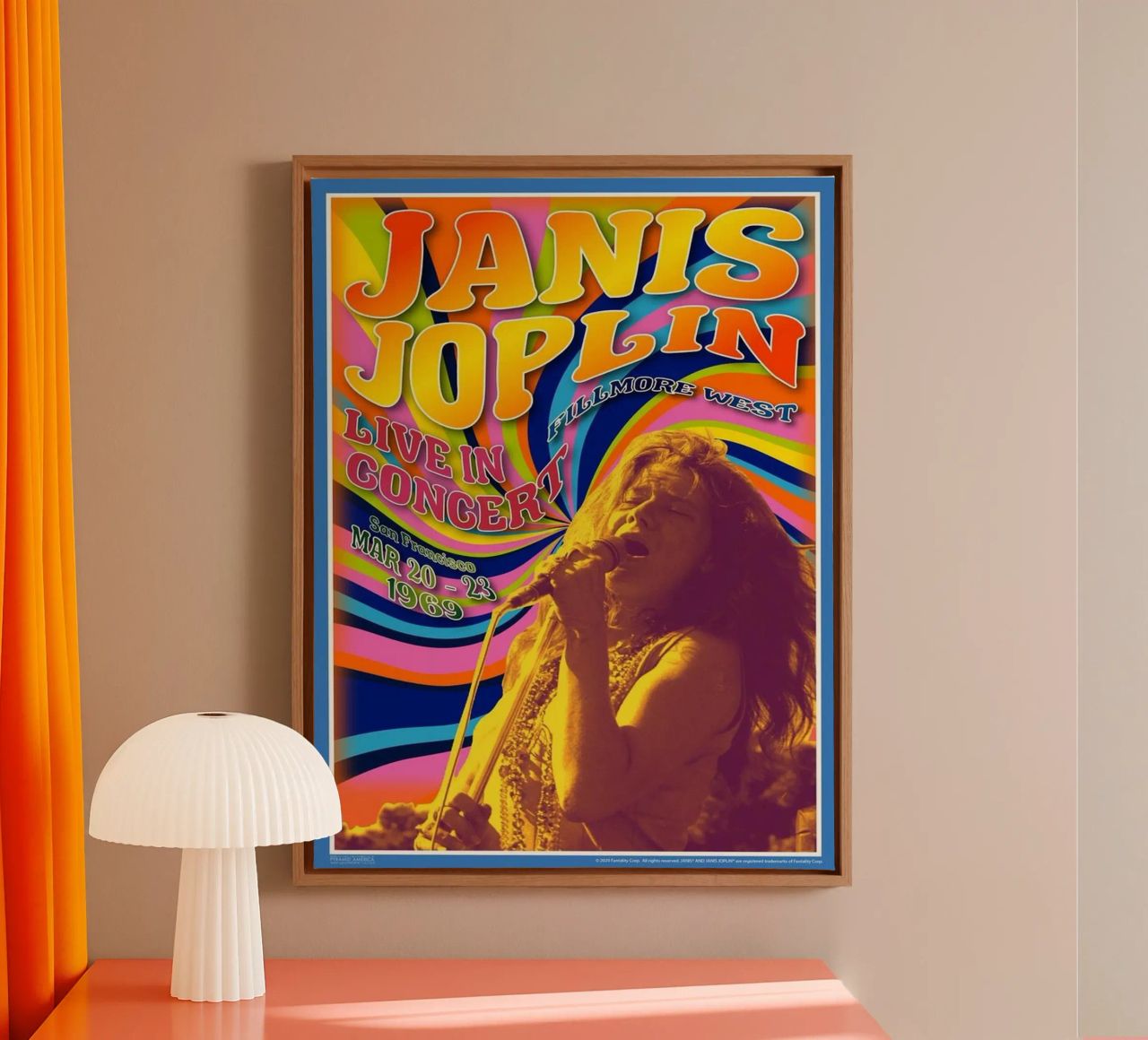 live concert janis joplin 1967 Poster toile de SoundStudio