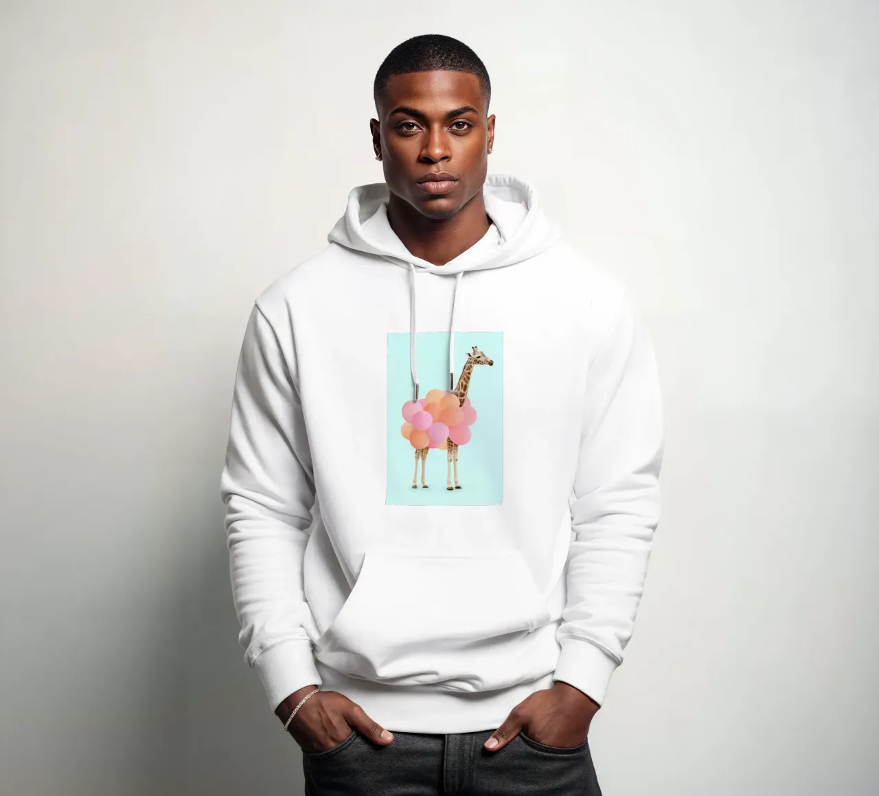 Party Giraffe felpa con cappuccio da Paul Fuentes Design