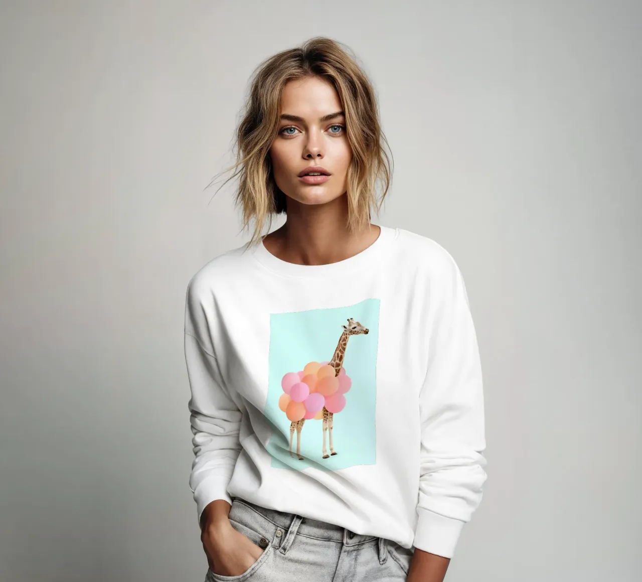 Party Giraffe sweatshirt by Paul Fuentes Design