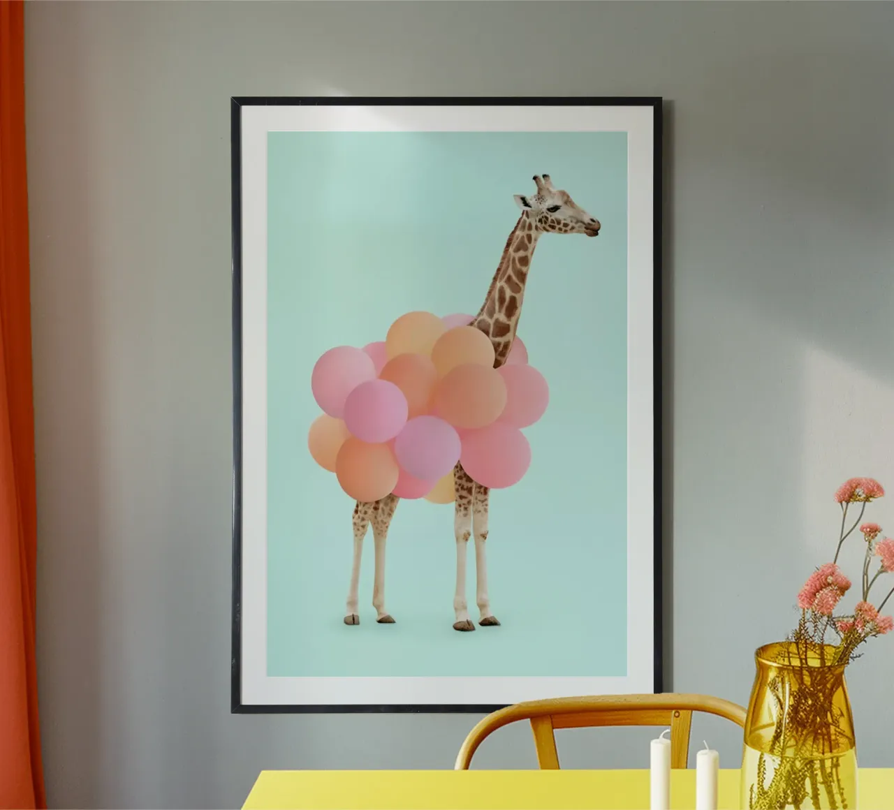 Party Giraffe poster da Paul Fuentes Design