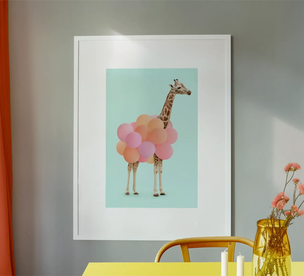 Party Giraffe poster da Paul Fuentes Design