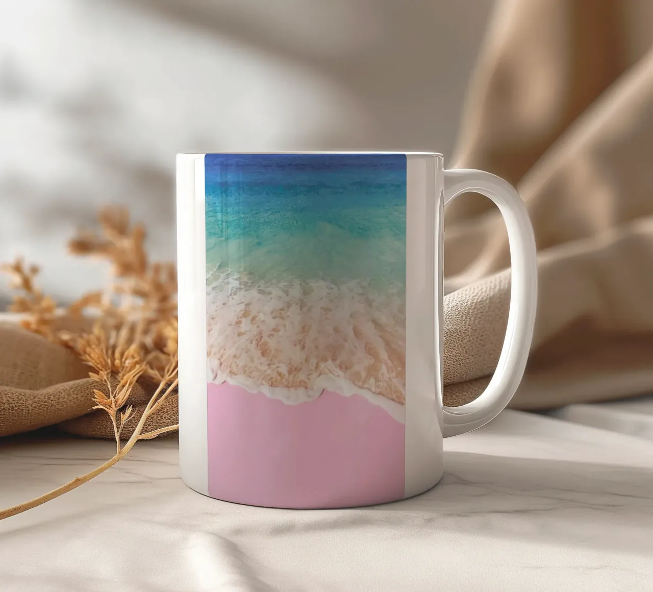 Pink Sand tazza in ceramica da Paul Fuentes Design