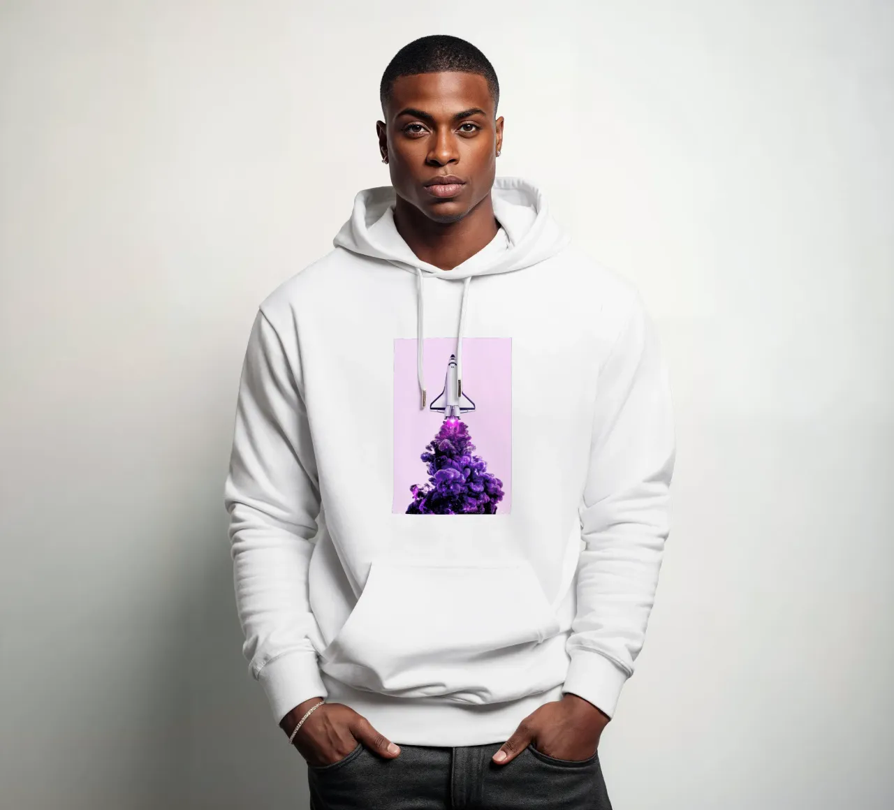 Spaceship felpa con cappuccio da Paul Fuentes Design