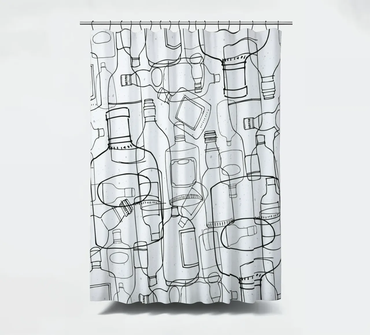White Rum shower curtain by lazydaypaper