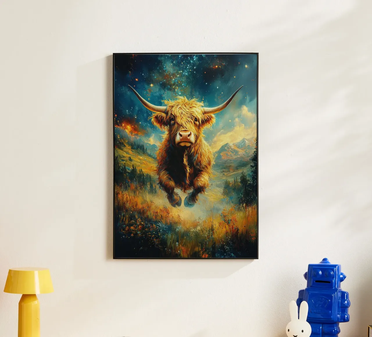 Mucca delle Highlands alluminio dibond da Nikis Art Studio
