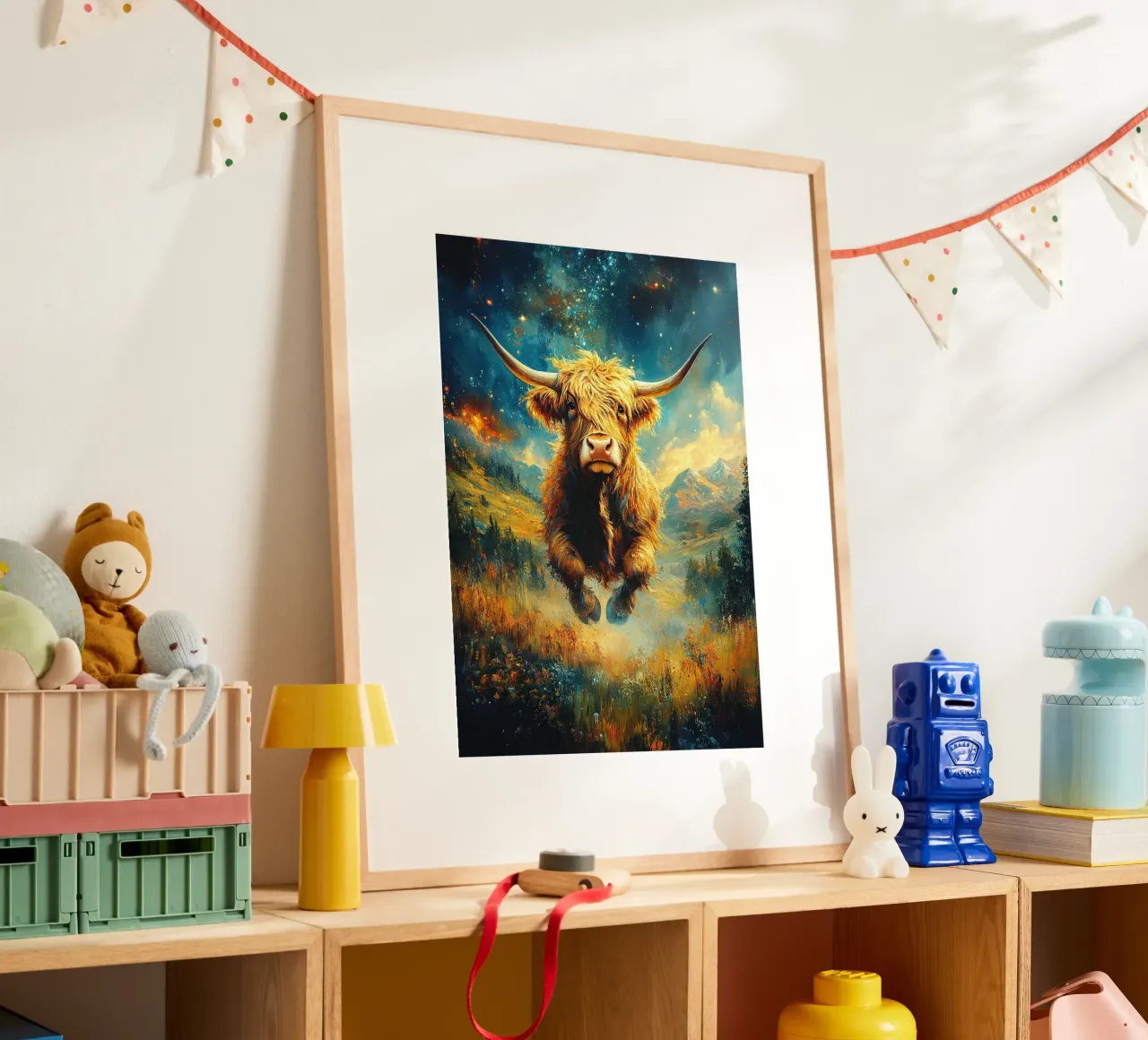 Mucca delle Highlands carta hahnemühle da Nikis Art Studio