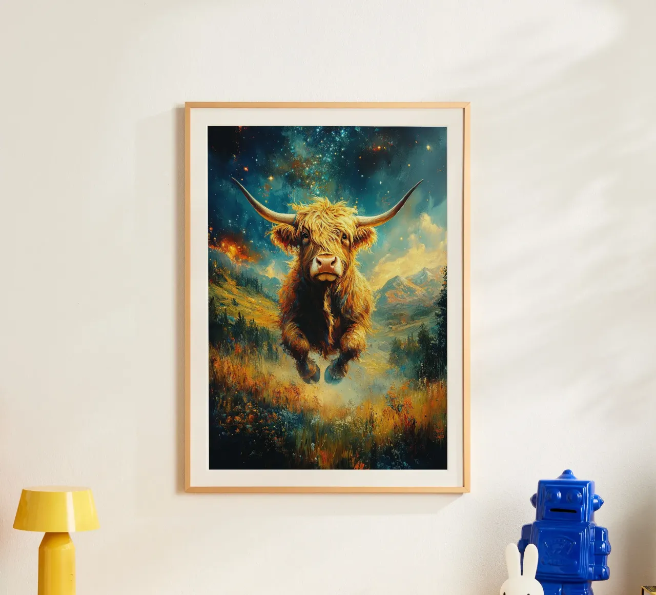 Mucca delle Highlands carta hahnemühle da Nikis Art Studio