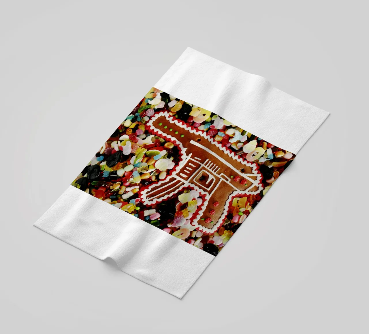 Lebuchen Waffe beach towel by Simon Koy