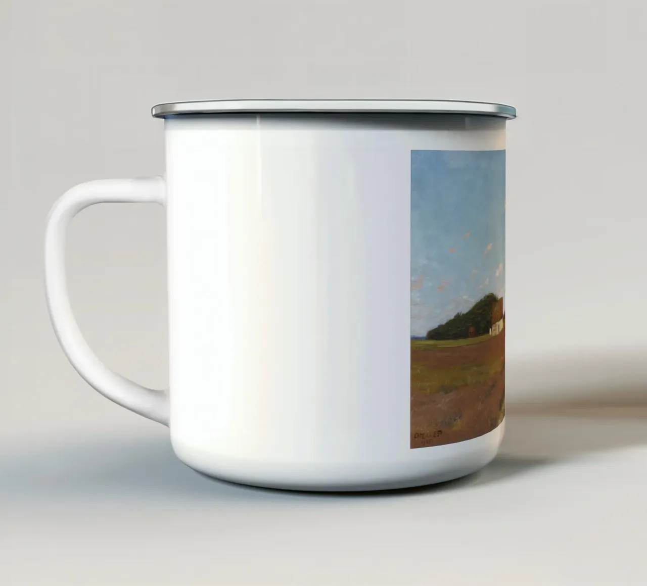 Otto Modersohn - Giornata estiva vicino a Worpswede tazza in smalto da ARTOTHEK