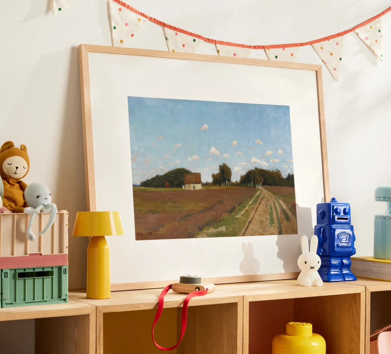Otto Modersohn - Summer day near Worpswede poster with plastic frame by ARTOTHEK