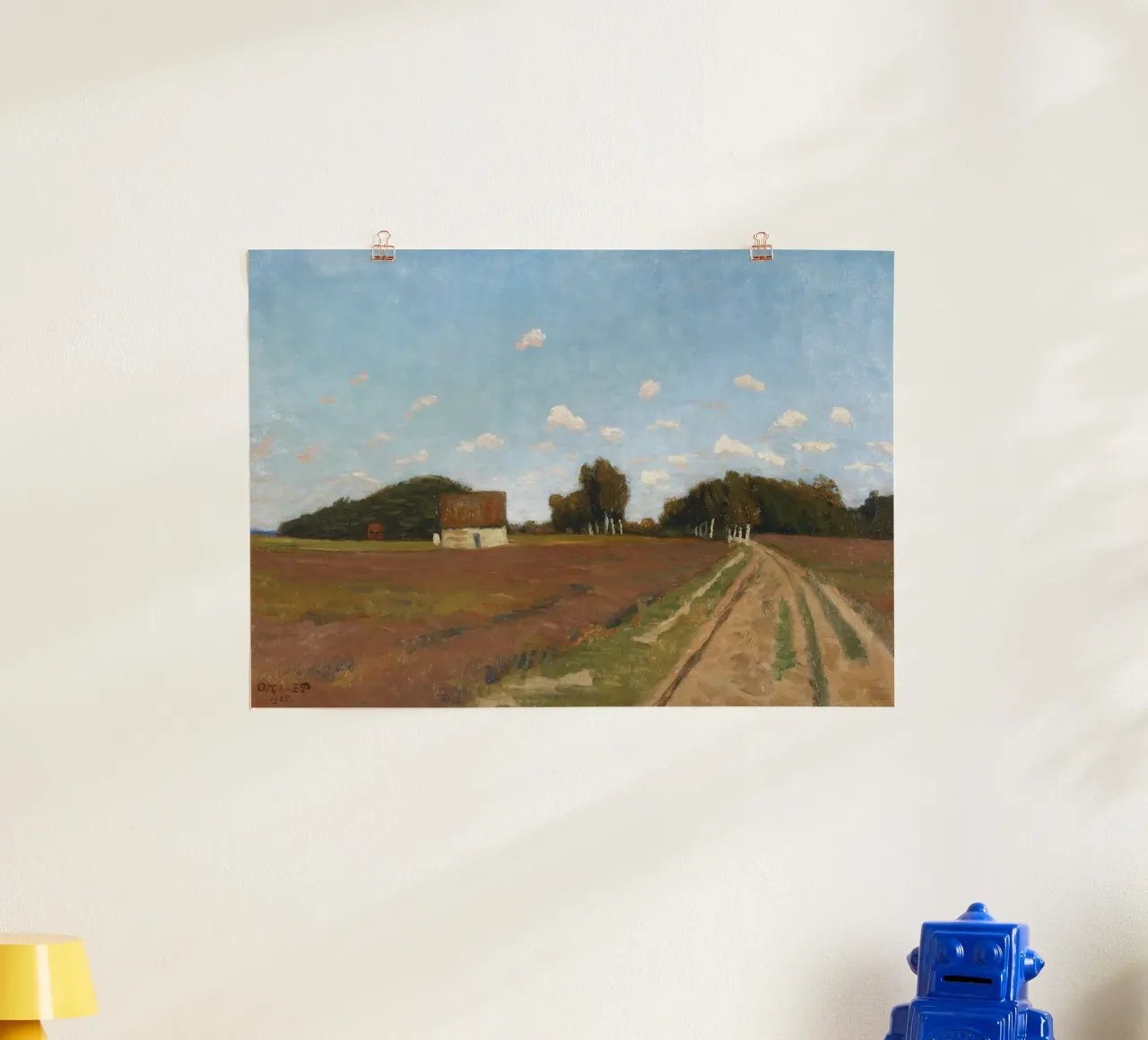 Otto Modersohn - Summer day near Worpswede poster with plastic frame by ARTOTHEK