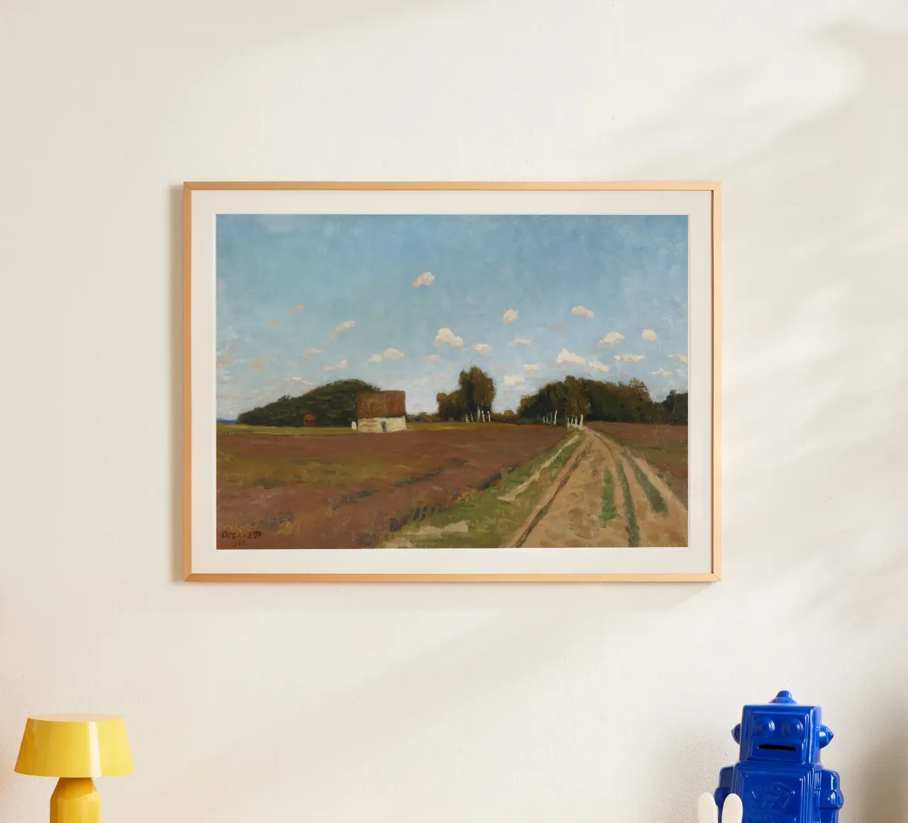 Otto Modersohn - Summer day near Worpswede poster with plastic frame by ARTOTHEK