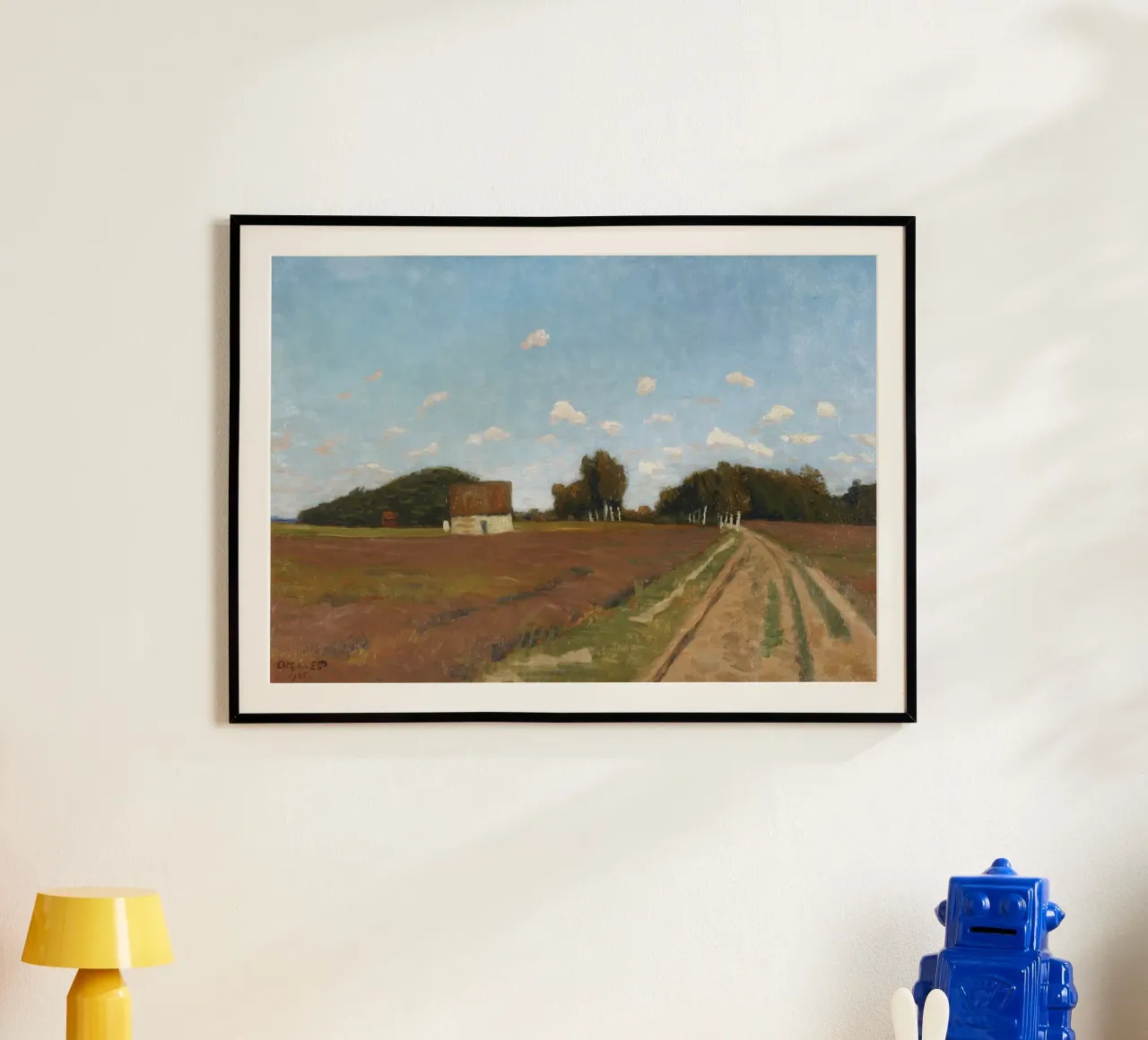 Otto Modersohn - Summer day near Worpswede poster with plastic frame by ARTOTHEK