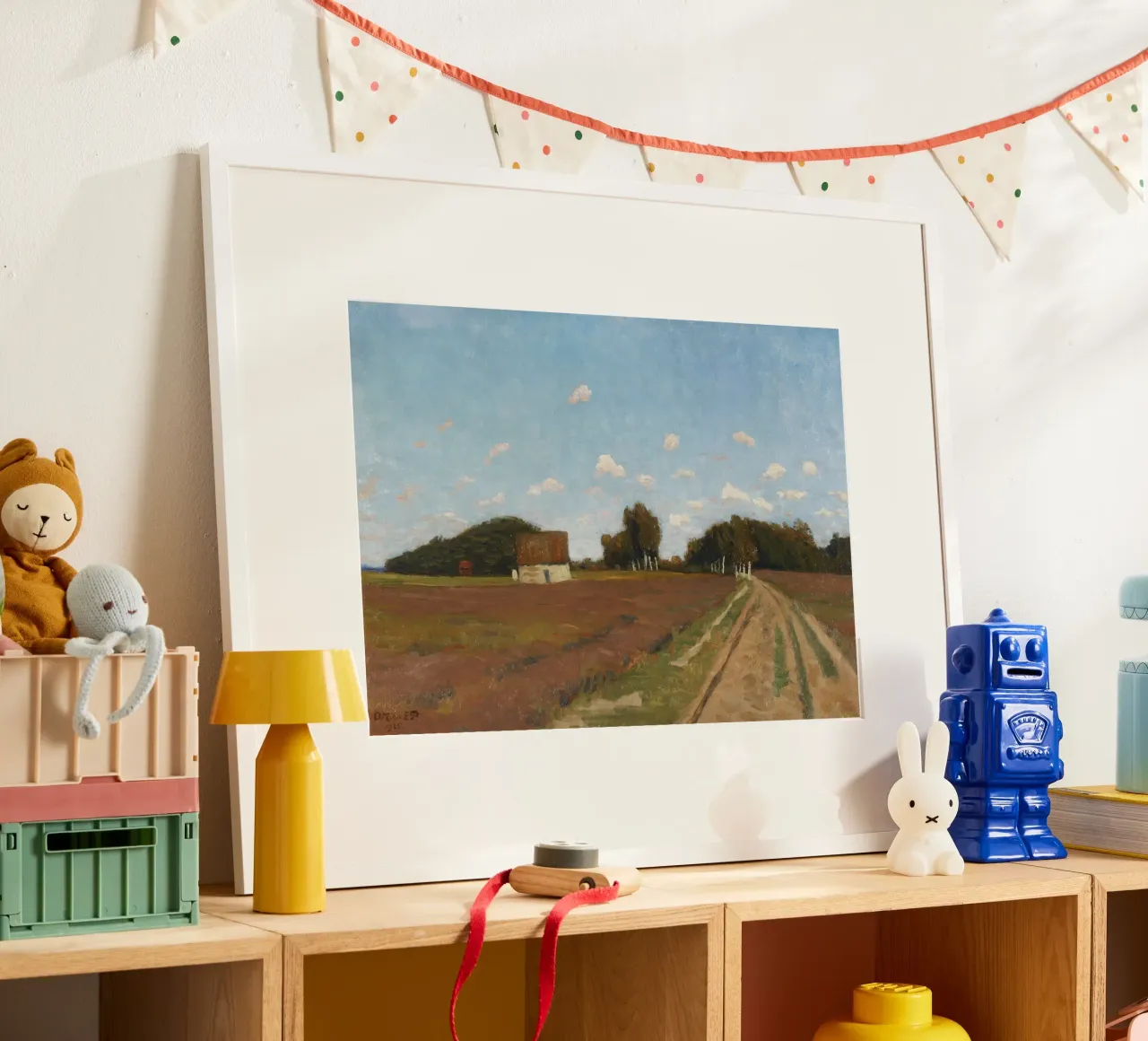Otto Modersohn - Summer day near Worpswede poster with plastic frame by ARTOTHEK