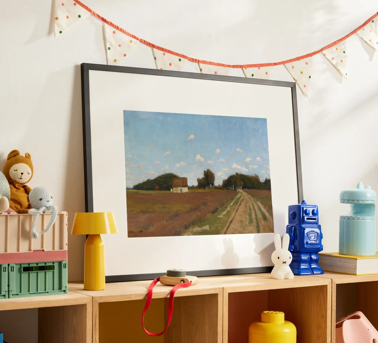 Otto Modersohn - Summer day near Worpswede poster with plastic frame by ARTOTHEK