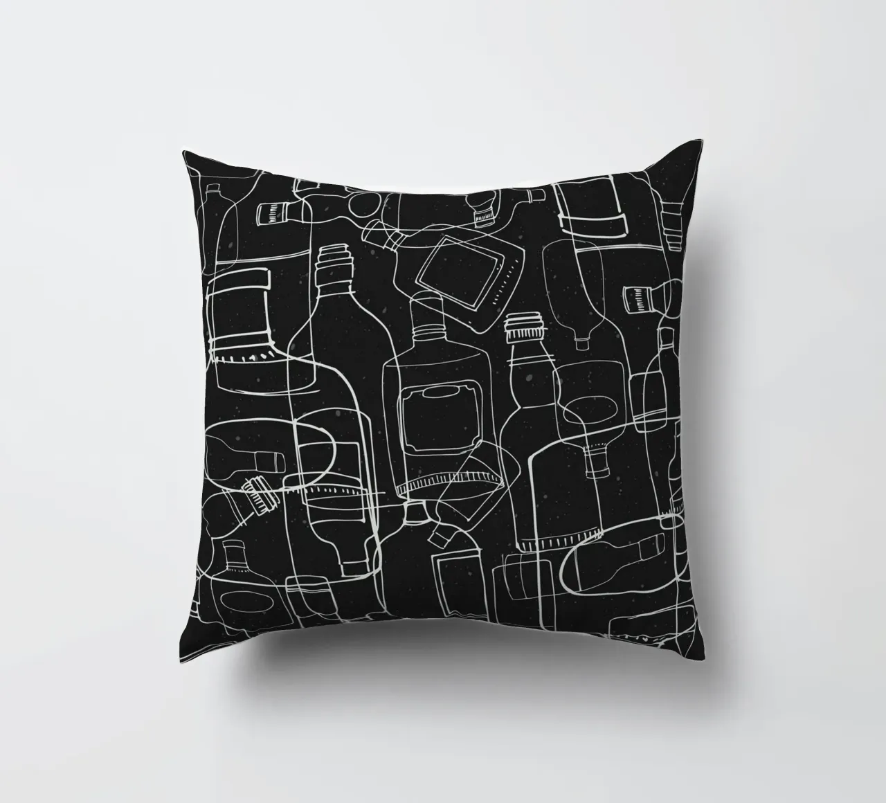 Black Rum cuscino da lazydaypaper