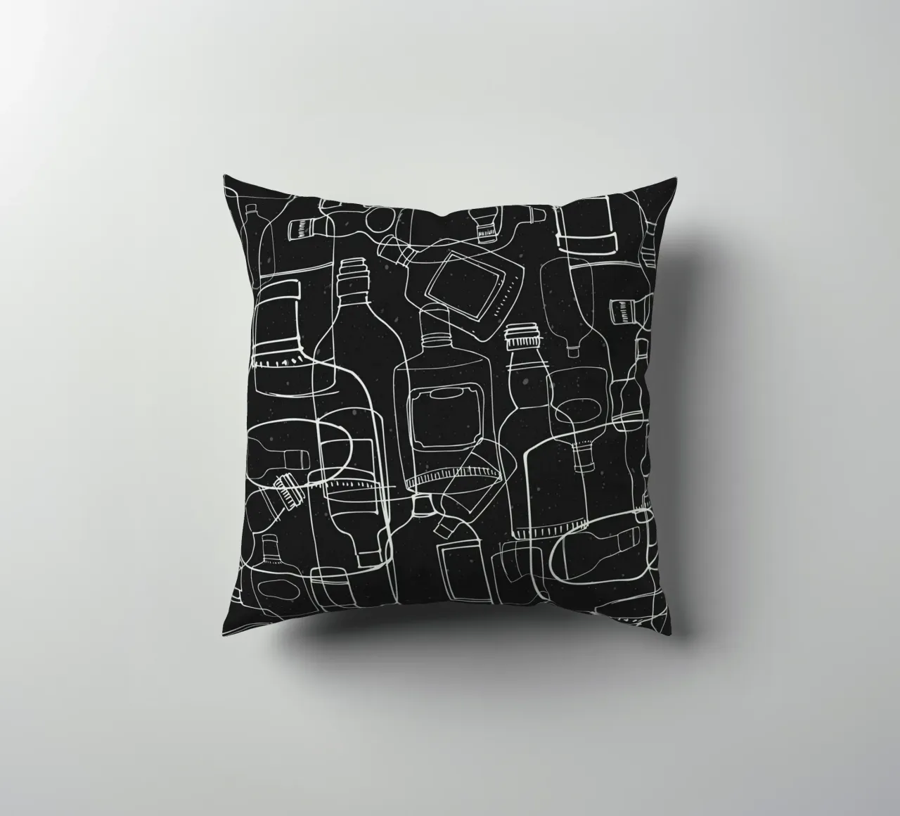 Black Rum cuscino da lazydaypaper