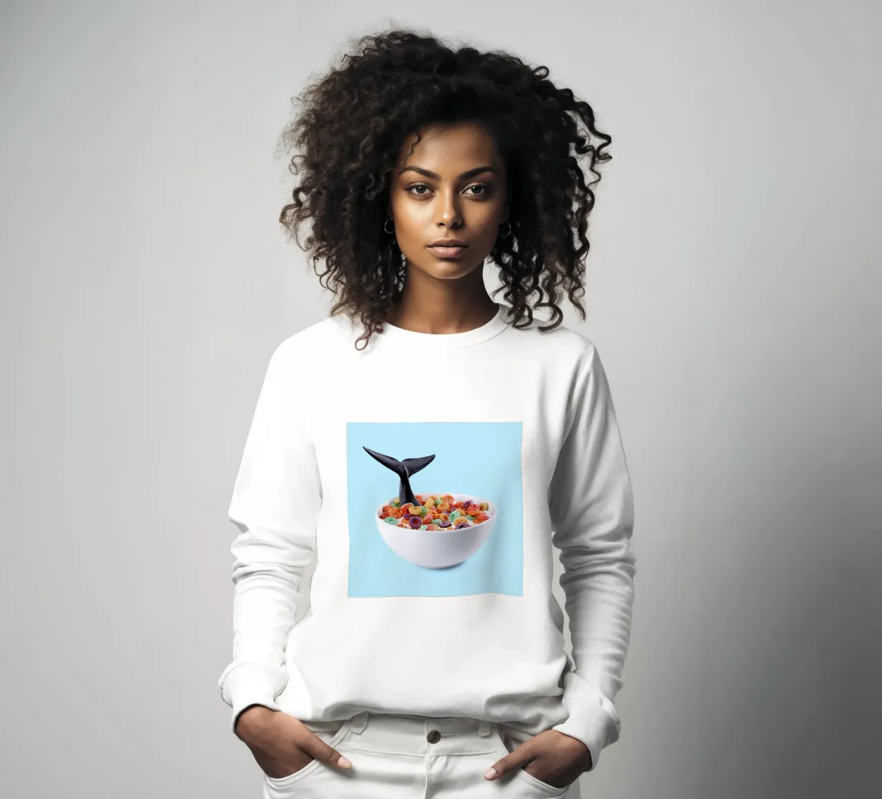 Whale Cereal sudadera de Paul Fuentes Design