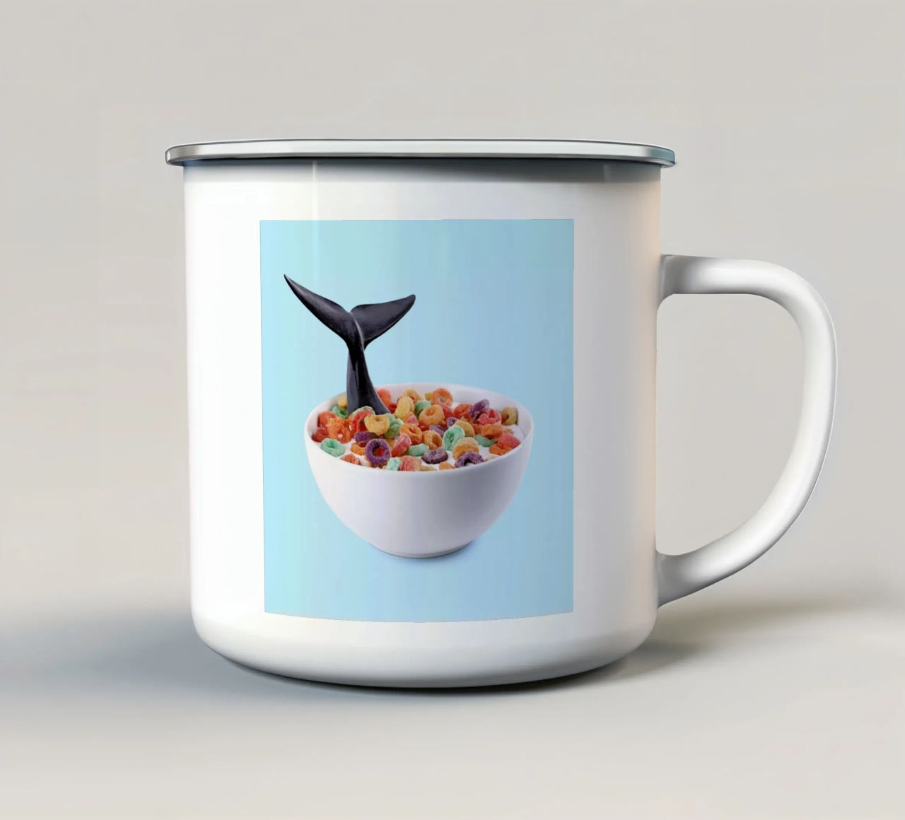 Whale Cereal tazza in smalto da Paul Fuentes Design