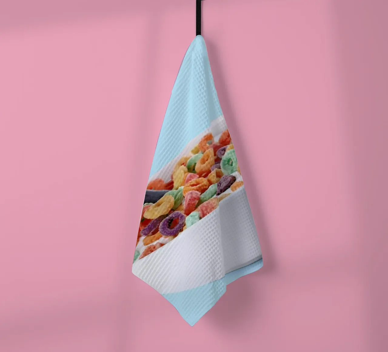 Whale Cereal tea towel by Paul Fuentes Design