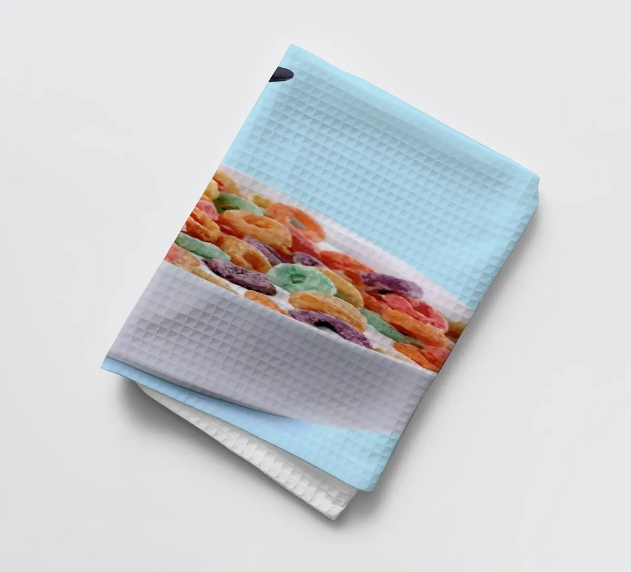 Whale Cereal tea towel by Paul Fuentes Design