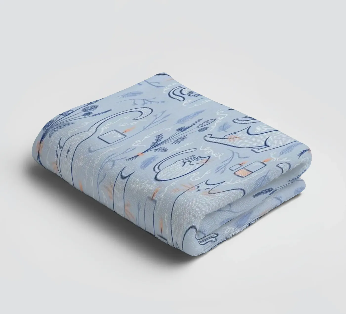 Feline badhanddoek van Moira Scicluna Zahra