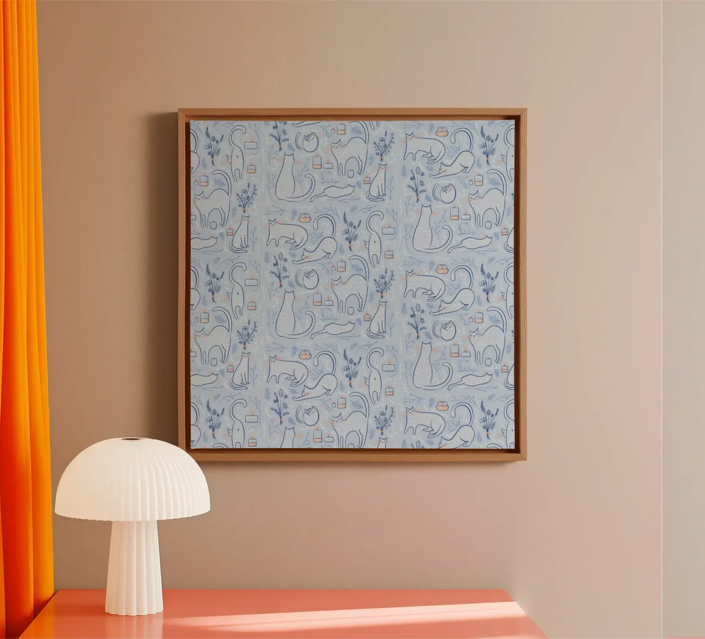 Feline canvas van Moira Scicluna Zahra