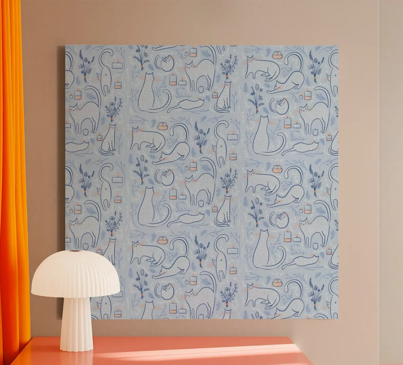 Feline canvas van Moira Scicluna Zahra