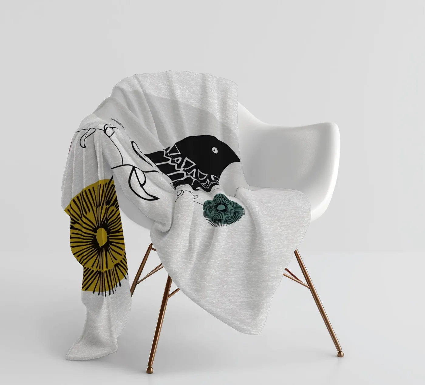 Bird Fleecedecke von lazydaypaper