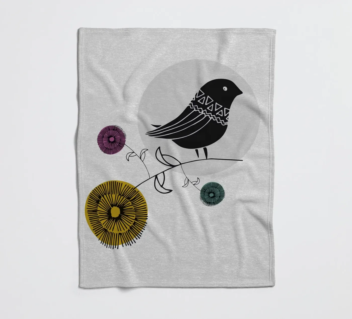 Bird Fleecedecke von lazydaypaper