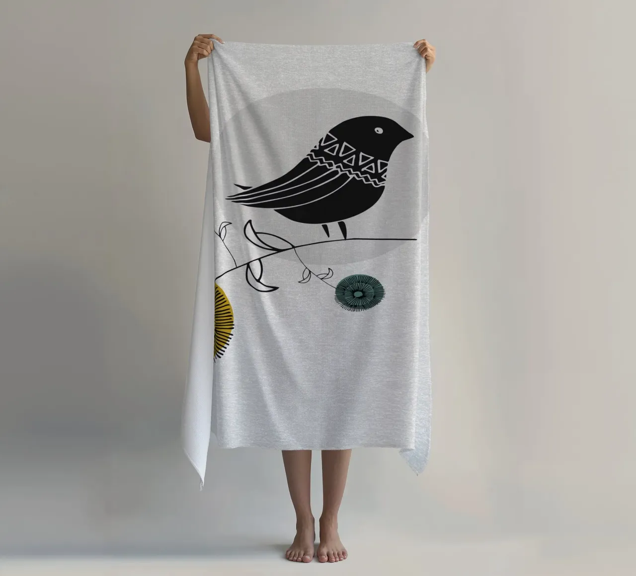 Bird telo mare da lazydaypaper
