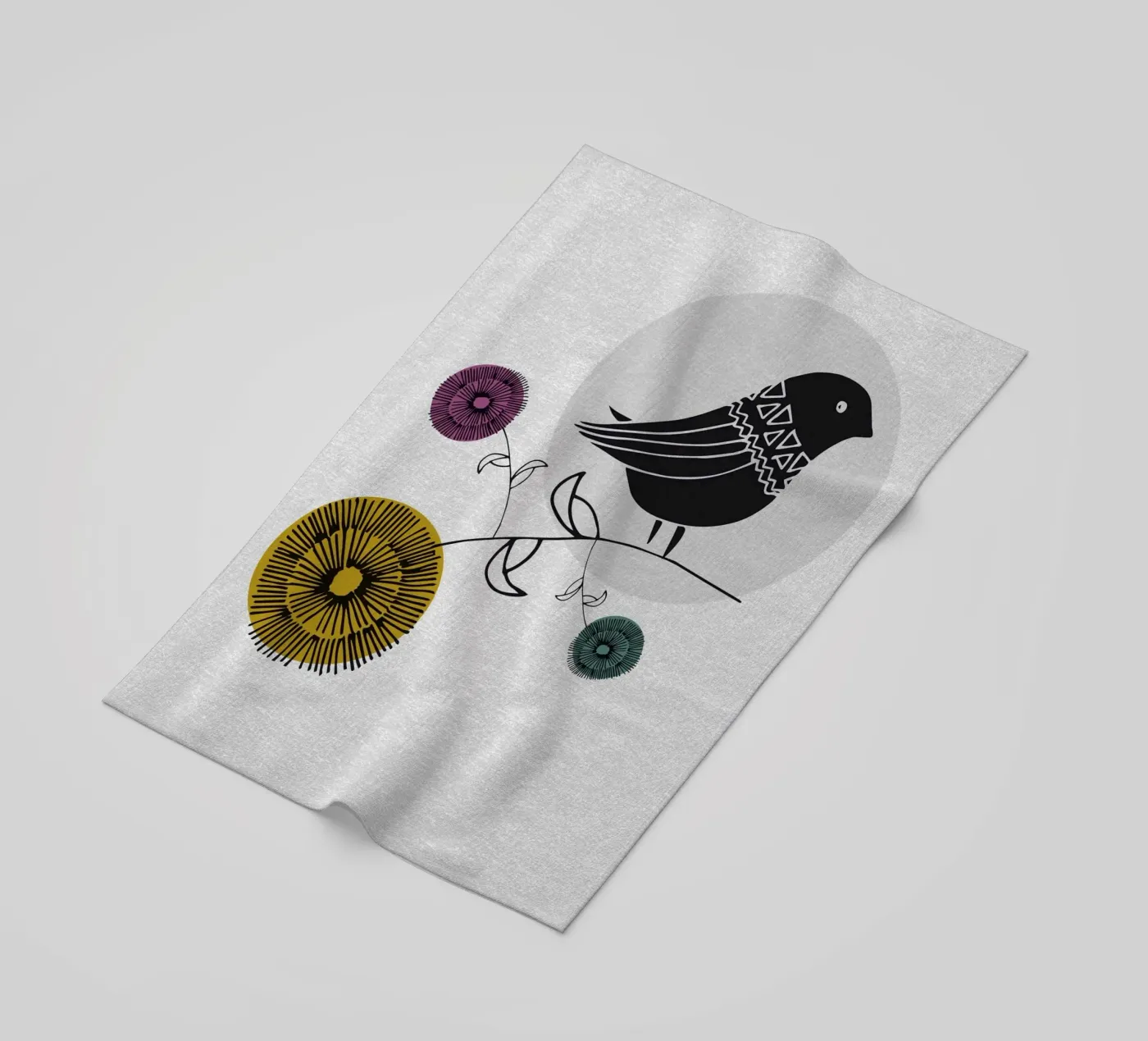 Bird telo mare da lazydaypaper