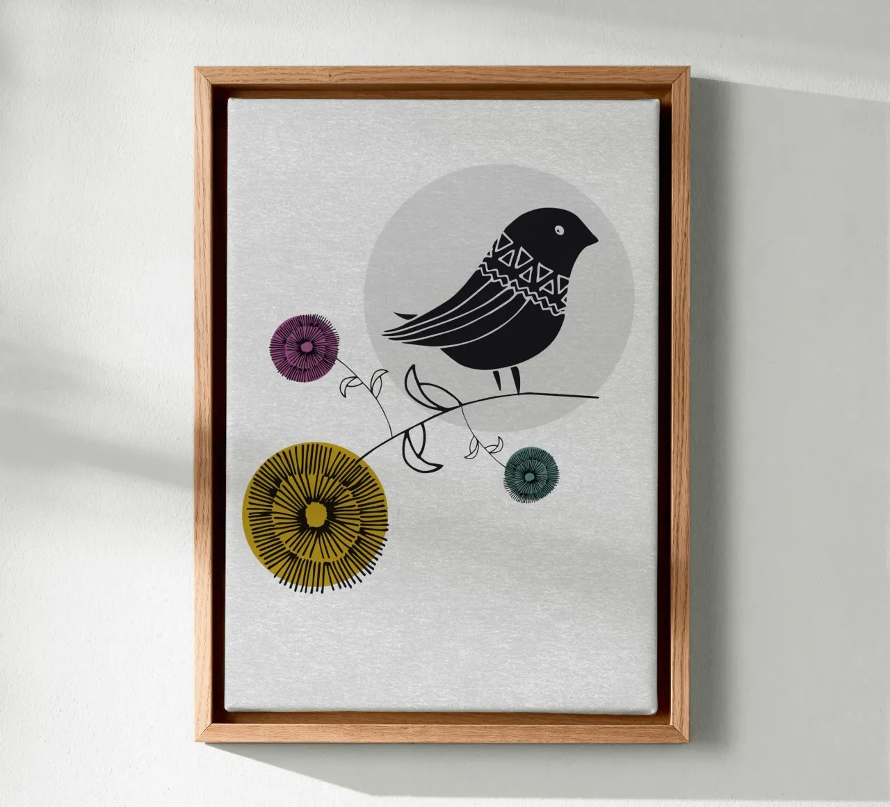 Bird tela con Cornice a cassetta da lazydaypaper