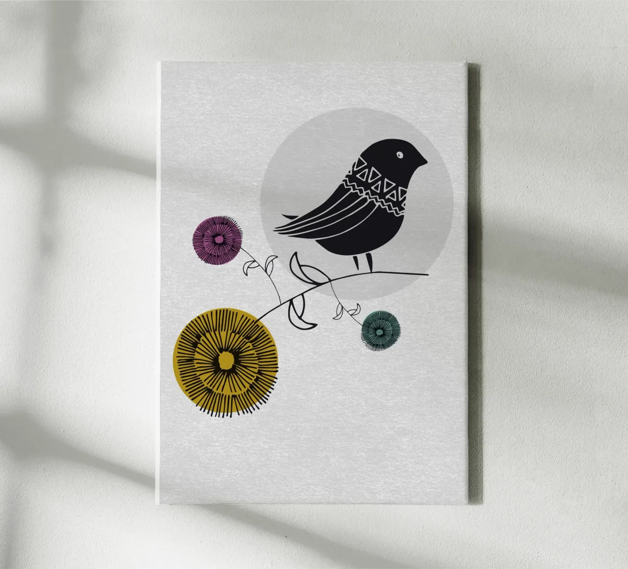 Bird tela con Cornice a cassetta da lazydaypaper