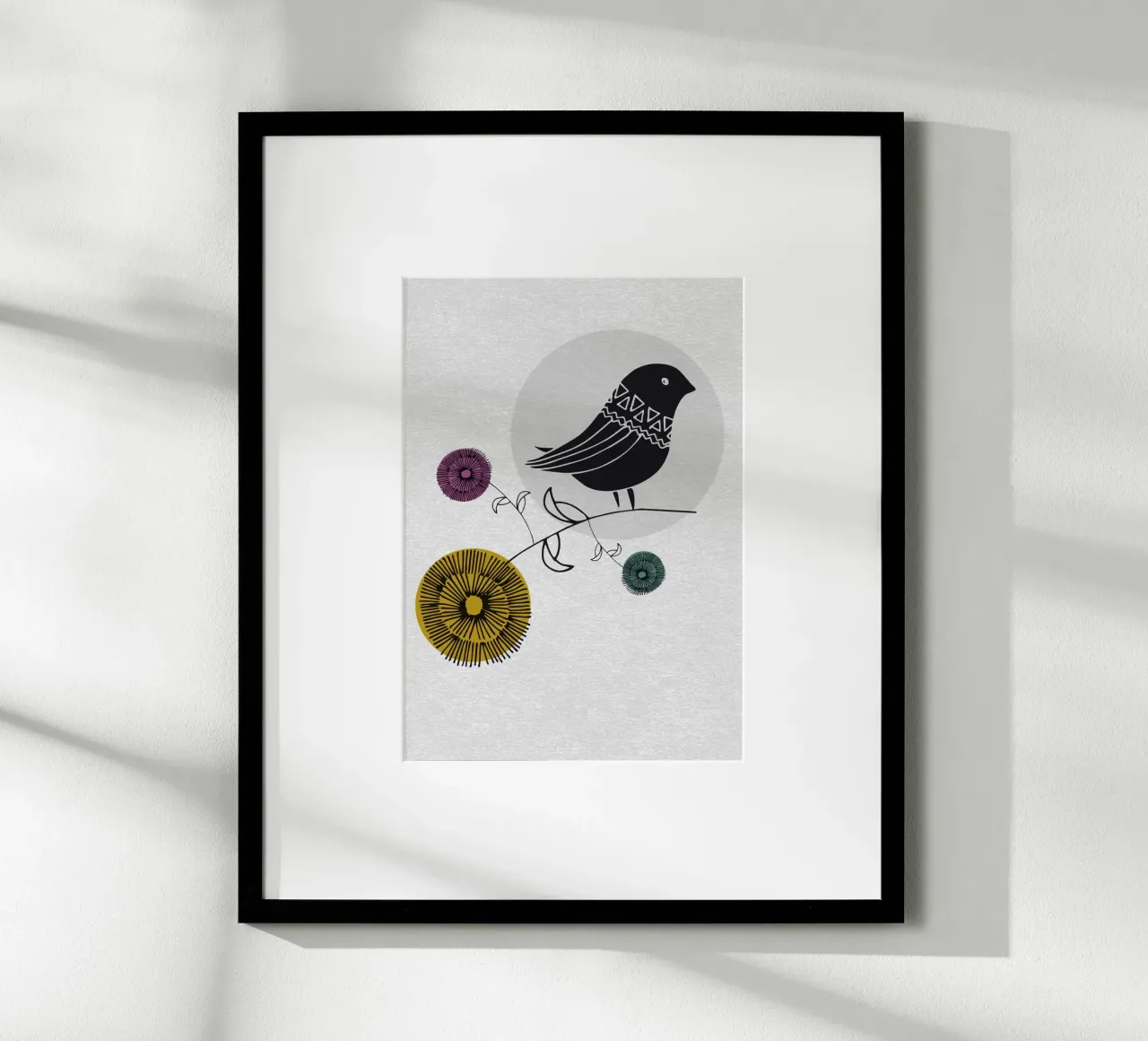 Bird poster con telaio in plastica da lazydaypaper