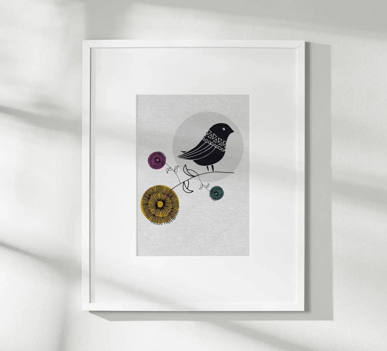 Bird poster con telaio in plastica da lazydaypaper