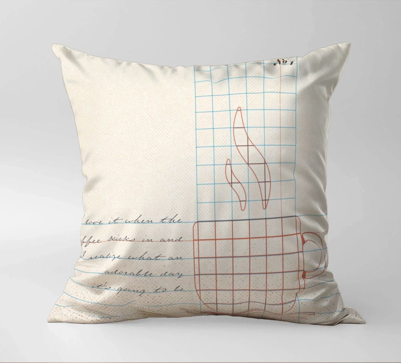Caffee Notes Nr. 01 cuscino da lazydaypaper
