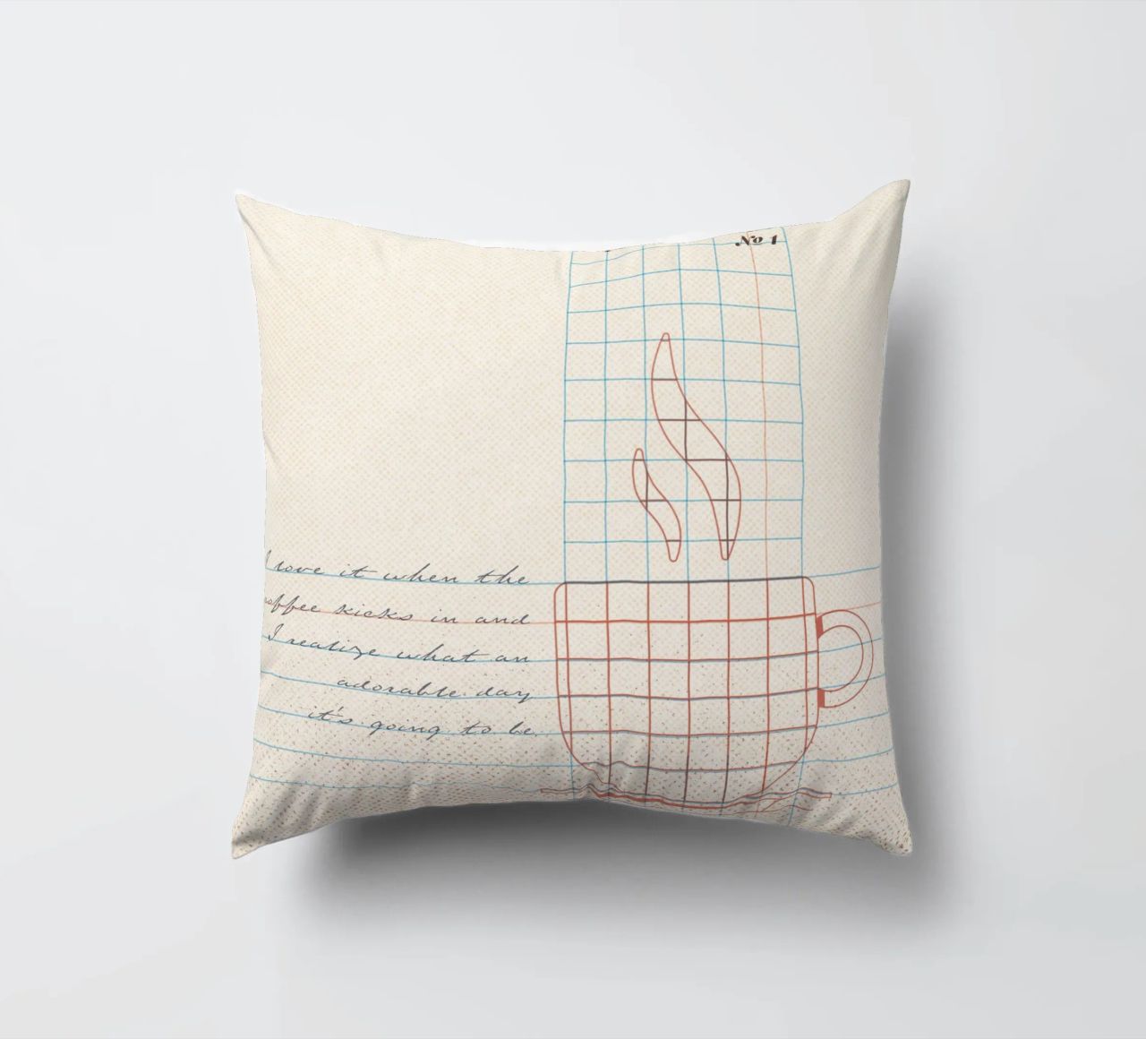 Caffee Notes Nr. 01 cuscino da lazydaypaper