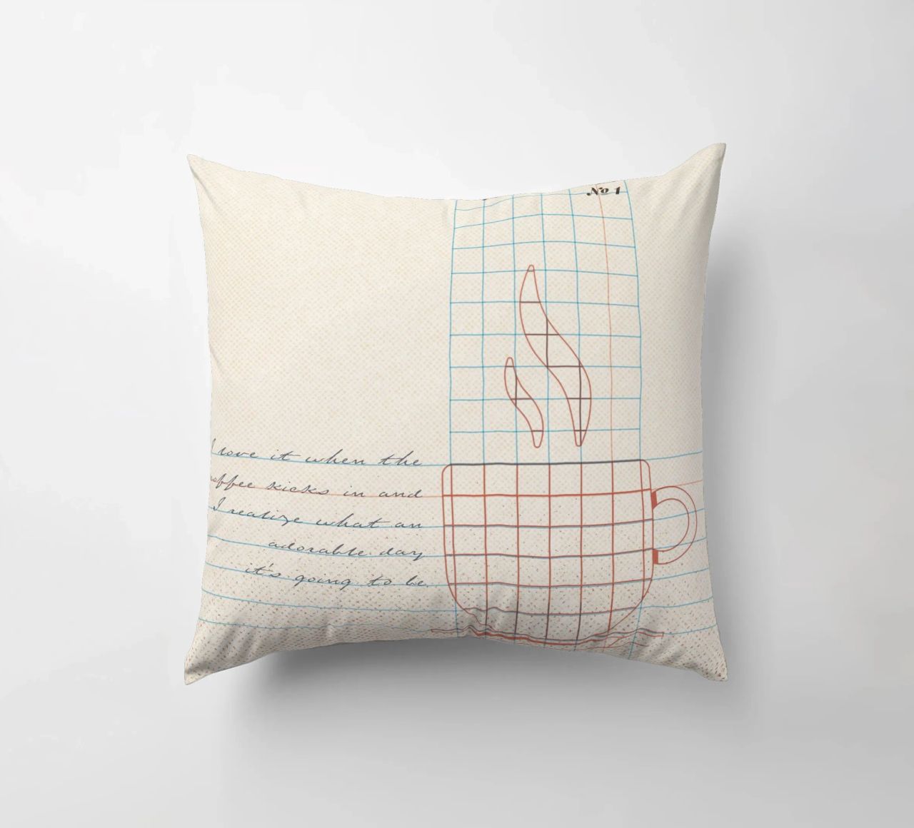 Caffee Notes Nr. 01 cuscino da lazydaypaper
