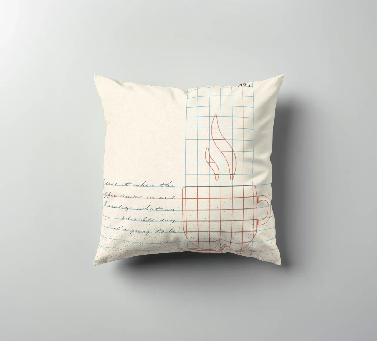 Caffee Notes Nr. 01 cuscino da lazydaypaper