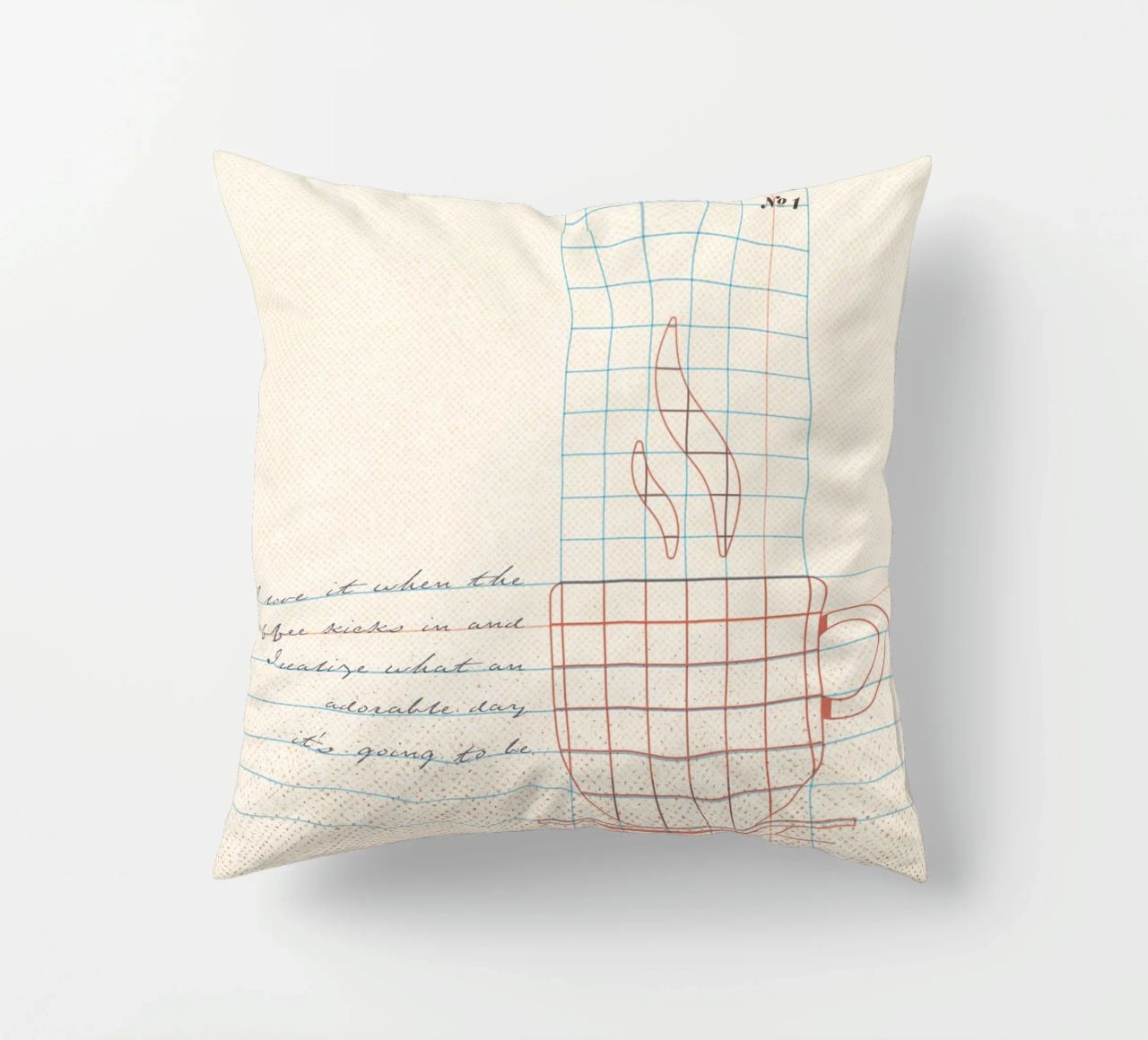 Caffee Notes Nr. 01 cuscino da lazydaypaper