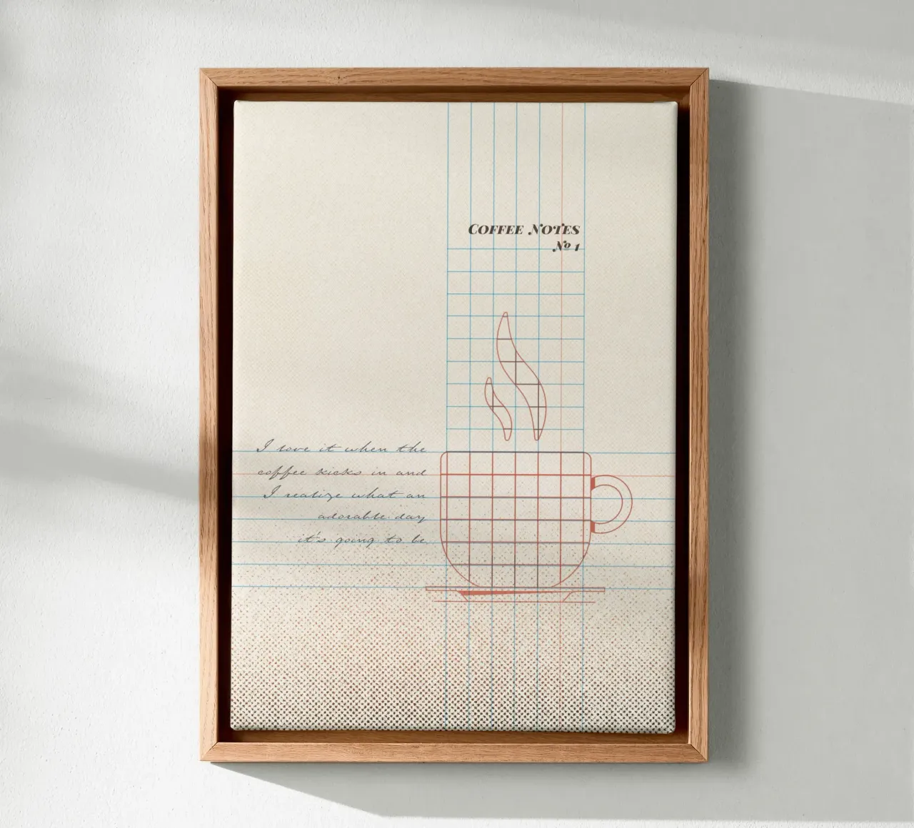 Caffee Notes Nr. 01 canvas by lazydaypaper