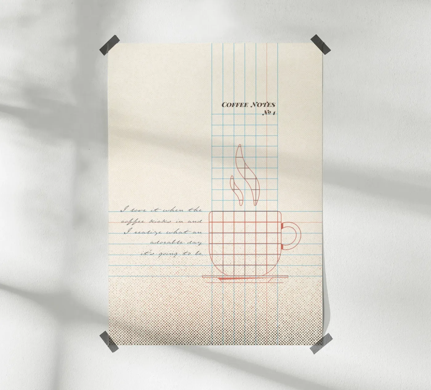 Caffee Notes Nr. 01 poster by lazydaypaper